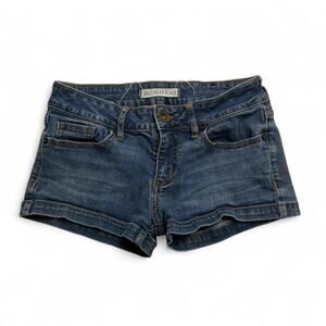 Bullhead Black Super Low Rise Mini Micro Shorts  Size 1